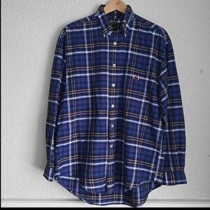 Vintange Colours By Alexander Julian Navy-White-Red Plaid Shirt Sz M Streetwear